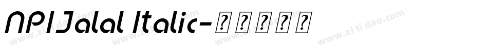 NPIJalal Italic字体转换